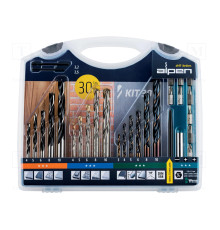 Набор сверл и бит Set KIT 30 шт, Ø3-10 мм, Alpen 0000800230100