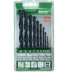 Набор свёрл по металлу HSS-Sprint TM 10, 10 шт, Alpen 0000801092100
