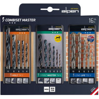 Набор сверл Combiset Master Holz–Metall–Stein Ø2-10 мм, 16 шт, Alpen 0000811003100