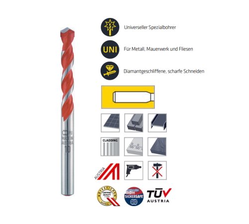 Сверло универсальное Profi Multicut Ø5x85 мм, Alpen 0017200500100 Сверло универсальное Profi Multicut Ø5x85 мм, Alpen 0017200500100