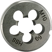 Плашка M5 HSS 25x9 мм для нарізування різьблення, Alpen 0071000500100