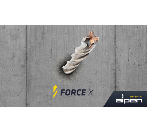Бур SDS plus FORCE X Ø12x160 мм, Alpen 0081501200100