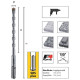 Бур SDS plus F4 Ø7x160 мм, Alpen 0081700700100