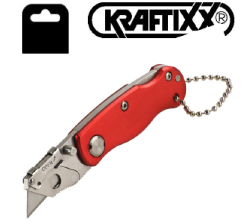 Нож mini складной с трапециевидным лезвием, Kraftixx 0167-90
