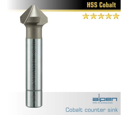 Зенковка коническая 90° HSS Cobalt Ø20,5 мм, Alpen 0229002050100