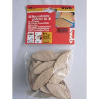 Ламели деревянные для мебельных соединений 10х19х10 мм 50 шт, kwb 029-110