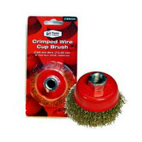 Щітка торцева чашкова конусна Ø65 мм з гофрованого латунного дроту, Tamoline 071301