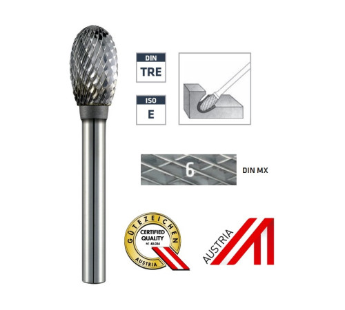 Борфреза по металлу тип TRE Ø10x61 мм, cut 6, Alpen 0786606110100