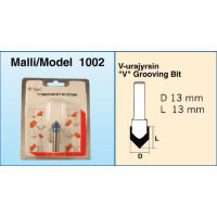 Фреза по дереву пазовая V-образная Ø13 мм, h 13 мм, Tamoline 101002
