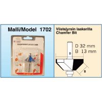 Фреза по дереву крайкова конусна Ø32 мм, h 13 мм, Tamoline 101702