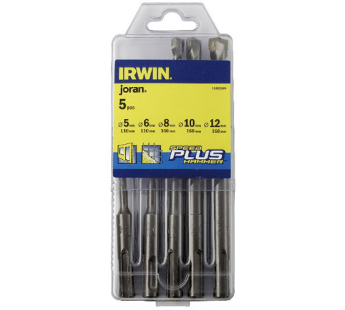 Набор буров SDS plus Ø5-12 мм Speedhammer 5 шт, Irwin 10502089