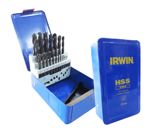 Набор сверл по металлу HSS Pro G1 Ø1-13 мм 25 шт, Irwin 10502504