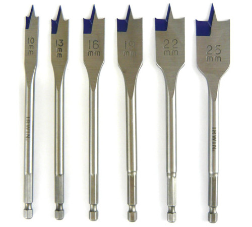 Набор перьевых сверл Blue Groove 4X Ø10-25 мм 6 шт, Irwin 10502826