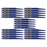 Полотна биметаллические тип 956R по древесине с гвоздями для сабельных пил 6TPI 225 мм 25 шт, Irwin 10504149