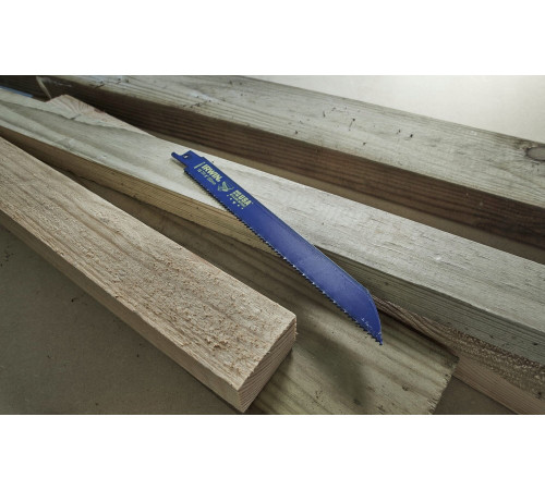 Полотна біметалеві тип 810R по металу і дереву для шабельних пилок 10TPI 200 мм 5 шт, Irwin 10504157