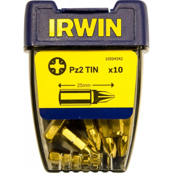 Біта PZ2 25 мм TiN 10 шт, Irwin 10504342 - Инсел