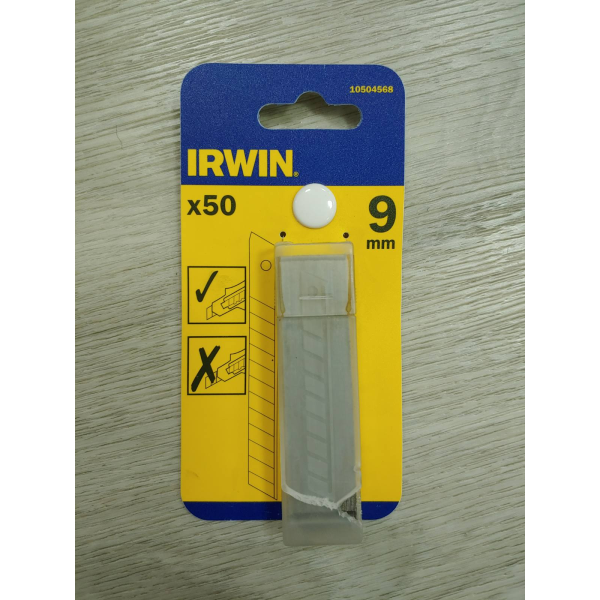 Лезвия 9 мм сегментные Carbon 50 шт, Irwin (уценка -15%) 10504568У - Инсел