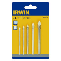 Набор сверл по стеклу и керамике Glass&Tile Ø4-10 мм 5 шт, Irwin 10507912