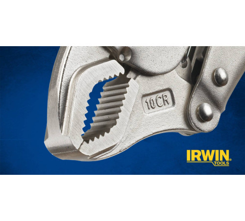 Клещи Original с фиксатором и изогнутыми губками тип 10СR 250 мм, Irwin 10508017