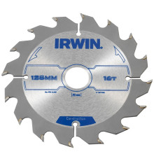 Диск по дереву для ручных циркулярных пил Ø125x20 мм 16T, Irwin