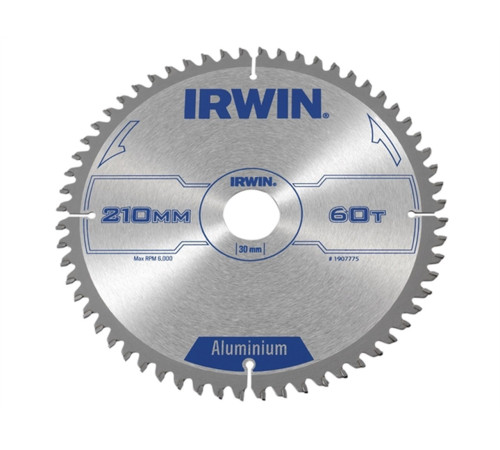 Диск по алюминию TCG для циркулярных пил Ø210x30 мм 60T, Irwin