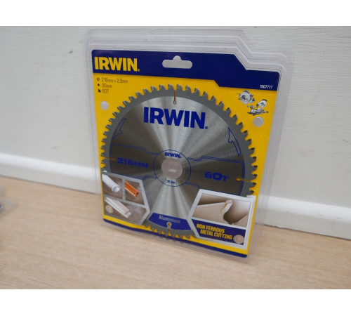 Диск по алюминию TCG для циркулярных пил Ø216x30 мм 60T, Irwin