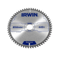 Диск по алюминию TCG для циркулярных пил Ø216x30 мм 60T, Irwin