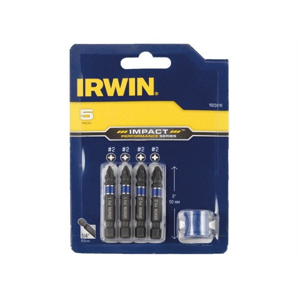Набір біт Irwin Impact Pro Performance 50 мм PZ/PH з тримачем 5 шт, Irwin - Инсел