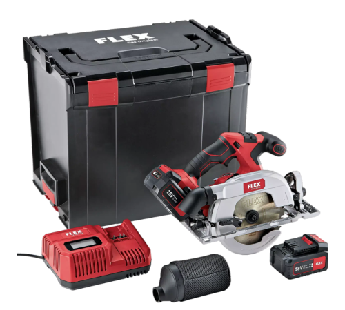 Циркулярная ручная пила аккумуляторная CS 62 18.0-EC/5.0 Set з кейсом L-BOXX®, Flex 454028 Циркулярная ручная пила аккумуляторная CS 62 18.0-EC/5.0 Set з кейсом L-BOXX®, Flex 454028