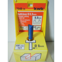 Фреза по дереву пазовая HM Ø8 мм, kwb 7548-20