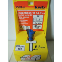 Фреза по дереву зубчаста НМ Ø14 мм, kwb 7560-20