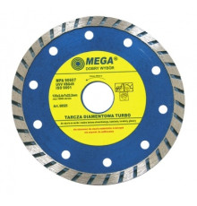 Диск алмазный Ø115x22,2 мм Turbo по бетону, Mega 88515