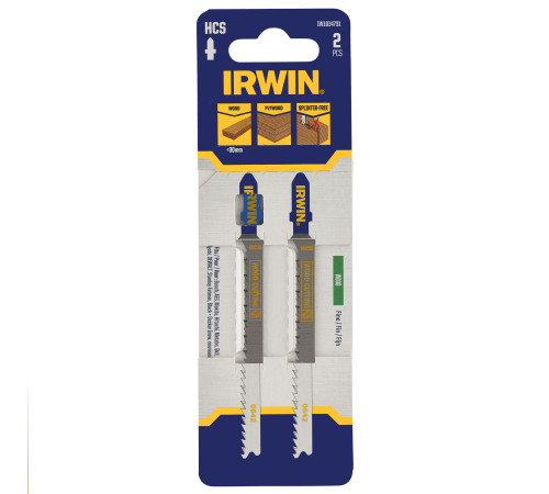 Пилки для лобзика по дереву T101B 10TPI HCS 100 мм 2 шт, Irwin IW1014731