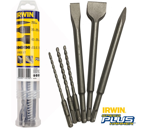 Набор долот и буров SDS plus Demolition 6 шт, Irwin IW2027601
