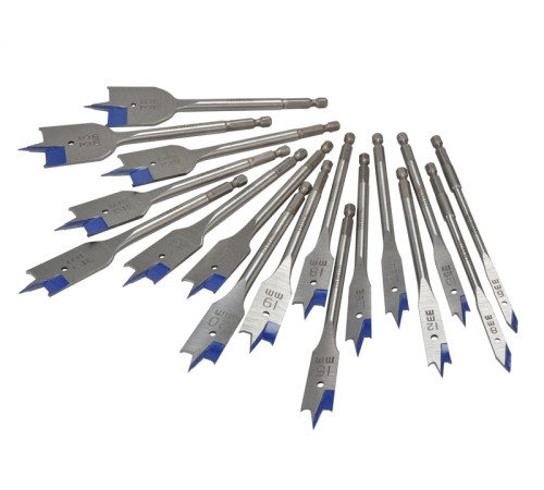 Набор перьевых сверл по дереву Ø6-38 мм Blue Groove 4X 17 шт, Irwin IW4041002