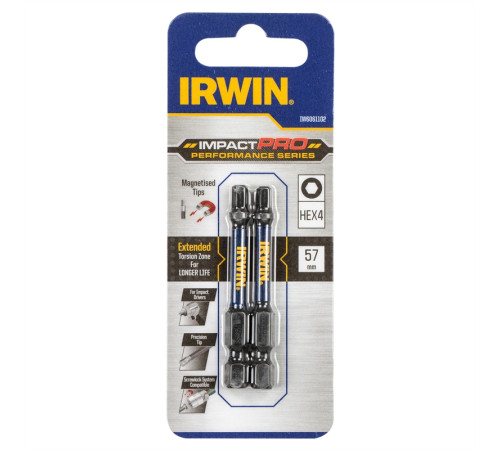 Біта Impact Pro Performance 57 мм HEX4 2 шт, Irwin IW6061102