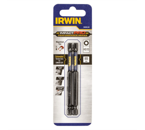 Біта Impact Pro Performance 89 мм HEX5 2 шт, Irwin IW6061108