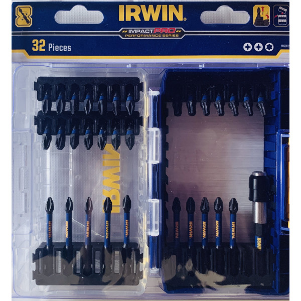  Набір біт Irwin Impact Pro Performance 25/57 мм у кейсі з тримачем 32 шт, Irwin IW6062507  — Инсел