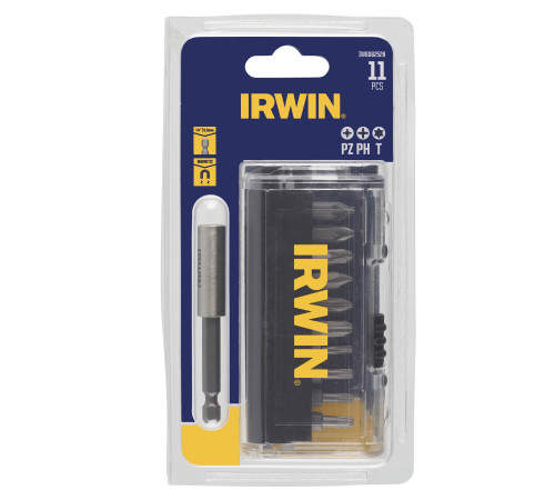 Набір біт Mix 25 мм у кейсі з тримачем 10 шт, Irwin IW6062528