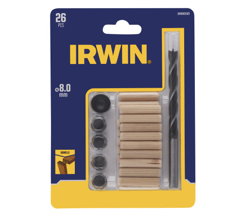 Сверлильно-шкантовый набор Ø8 мм 26 предметов, Irwin IW9093103