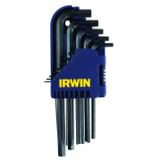 Набір ключів шестигранних коротких 1,5 - 10 мм 10 шт, Irwin T10755 - Инсел